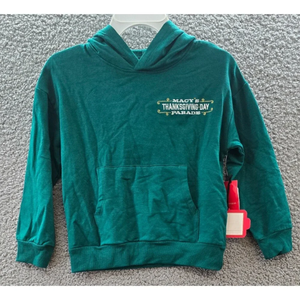 Macy's Thanksgiving Day Parade Sweatshirt Little Girls S 7/8 Aventurine Pullover - Picture 2 of 15
